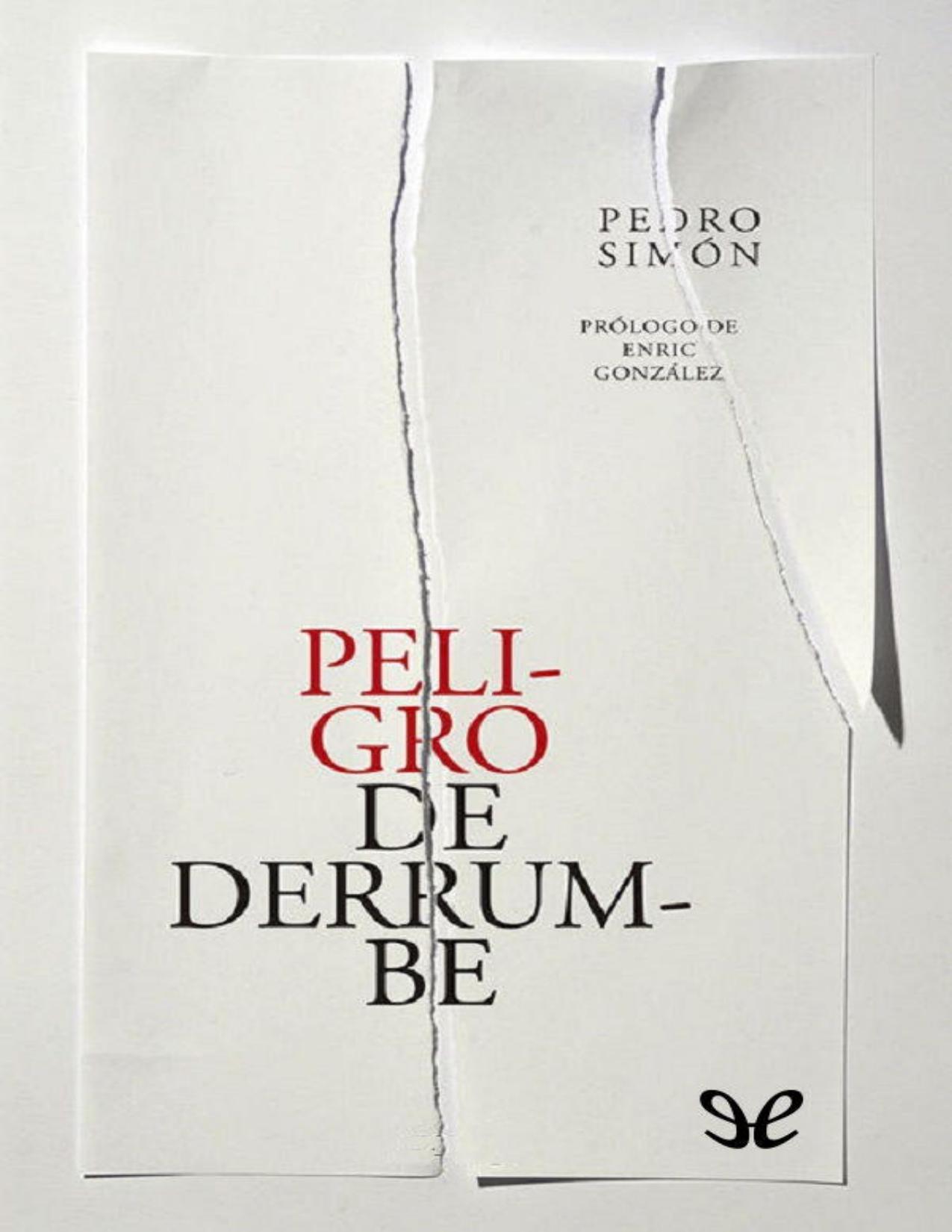 Peligro de derrumbe de Pedro Simón, portada del libro