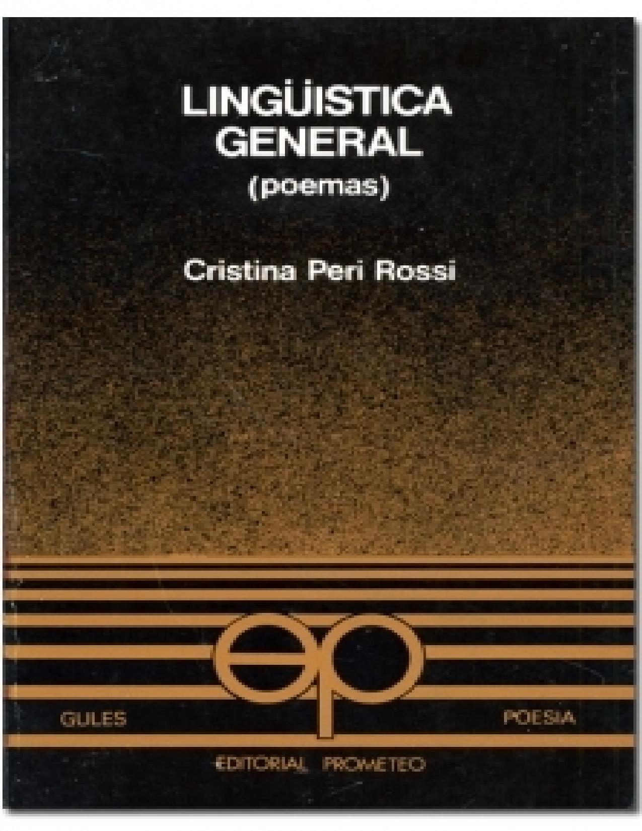 LINGÜÍSTICA GENERAL de Cristina Peri Rossi, portada del libro