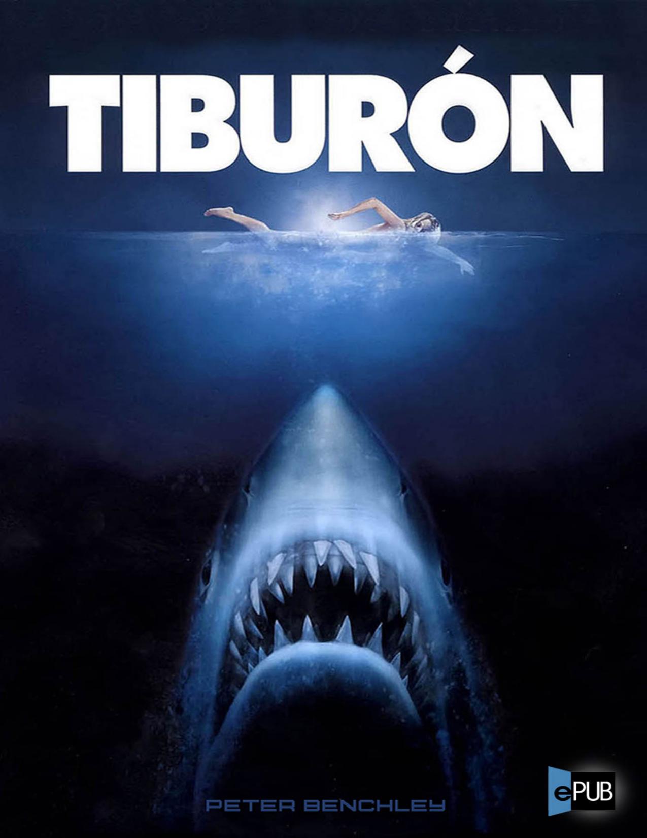 Tiburón de Peter Benchley, portada del libro