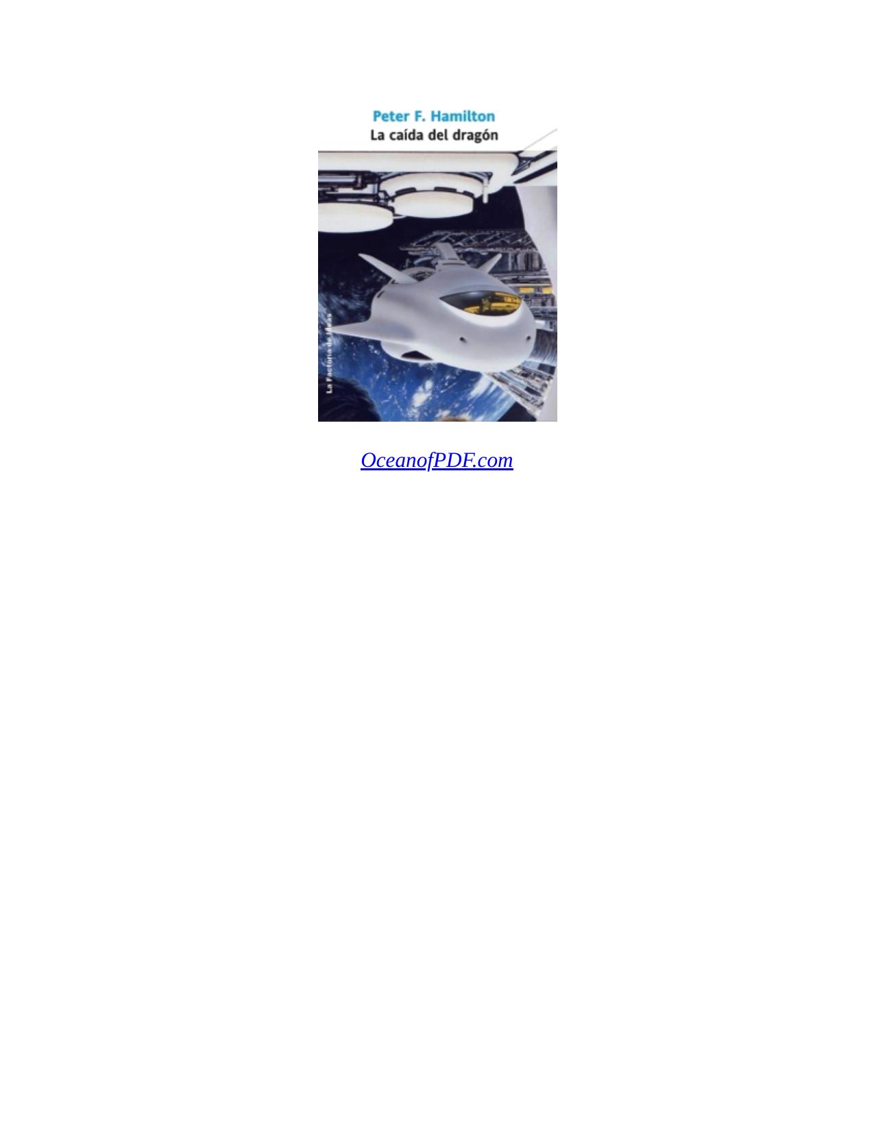 La caida del dragon de Peter F. Hamilton, portada del libro