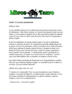 Portada de TONY Y LOS ESCARABAJOS