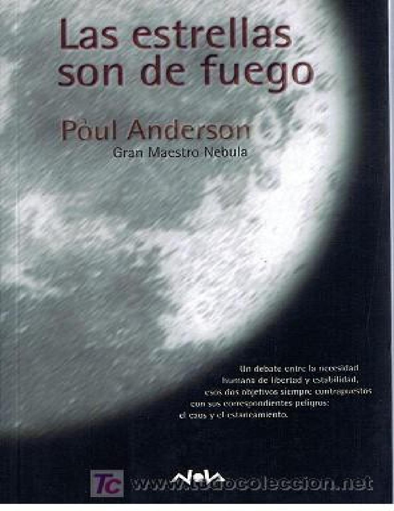 Las Estrellas Son de Fuego de Poul Anderson, portada del libro