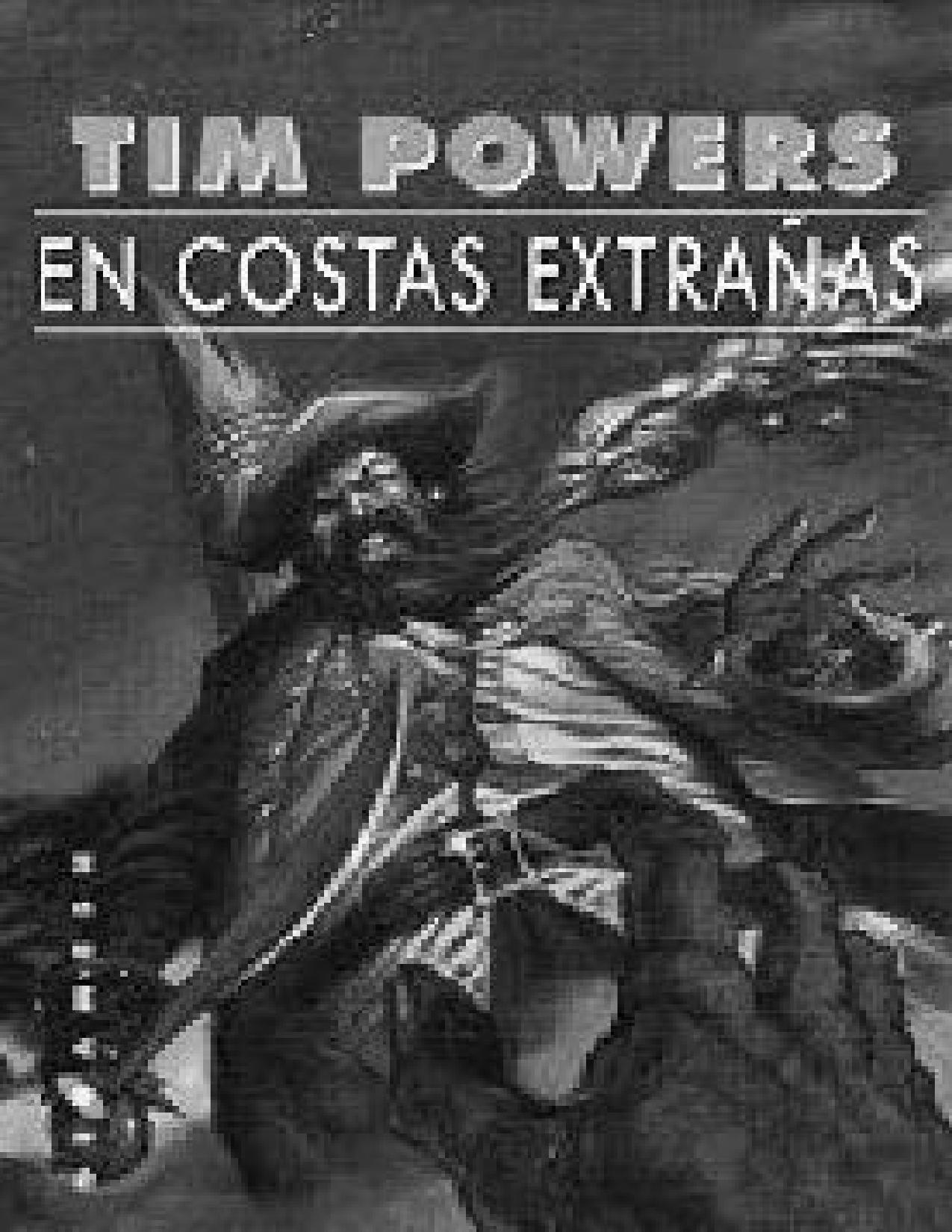 En costas extrañas de Tim Powers, portada del libro
