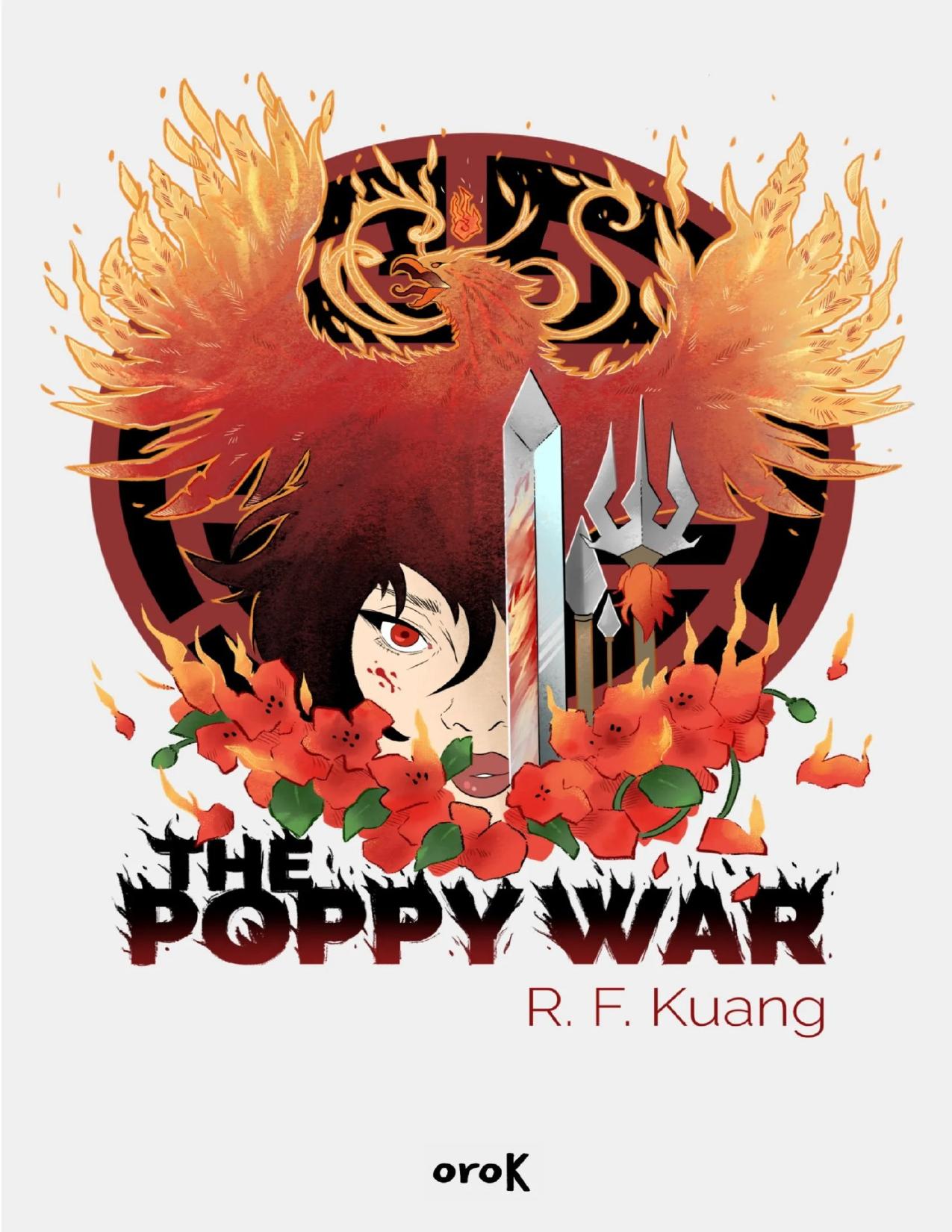 The Poppy War (español) de R. F. Kuang, portada del libro