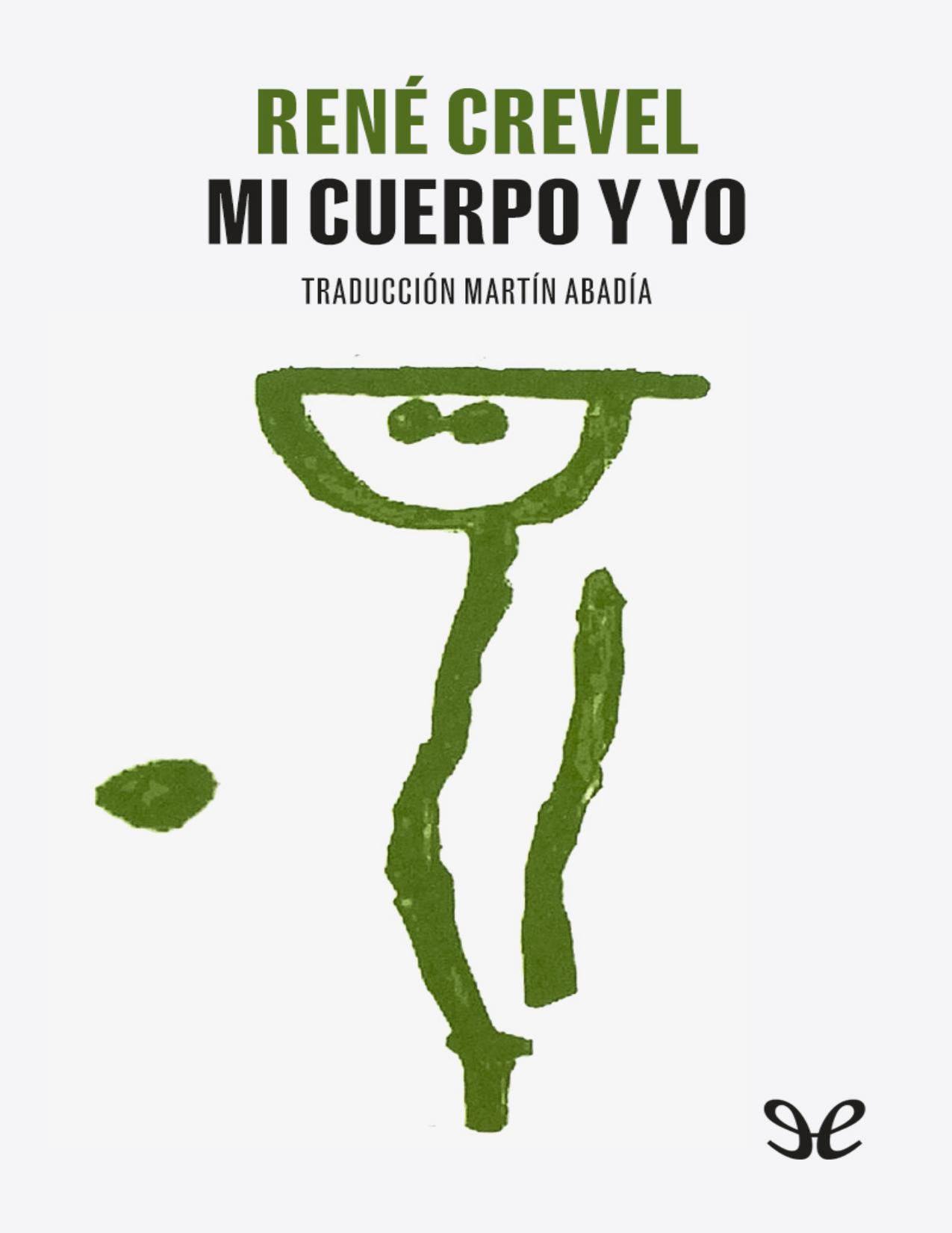 Mi cuerpo y yo de René Crevel, portada del libro