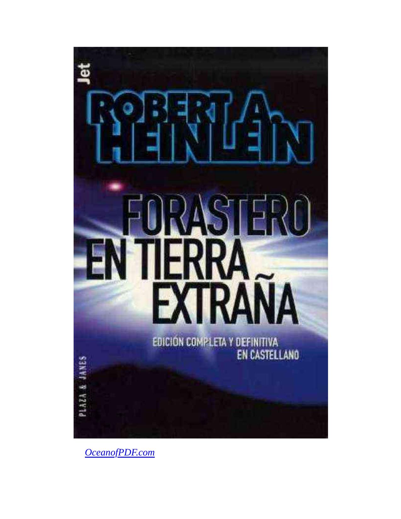 Forastero en tierra extraña de Robert A. Heinlein, portada del libro