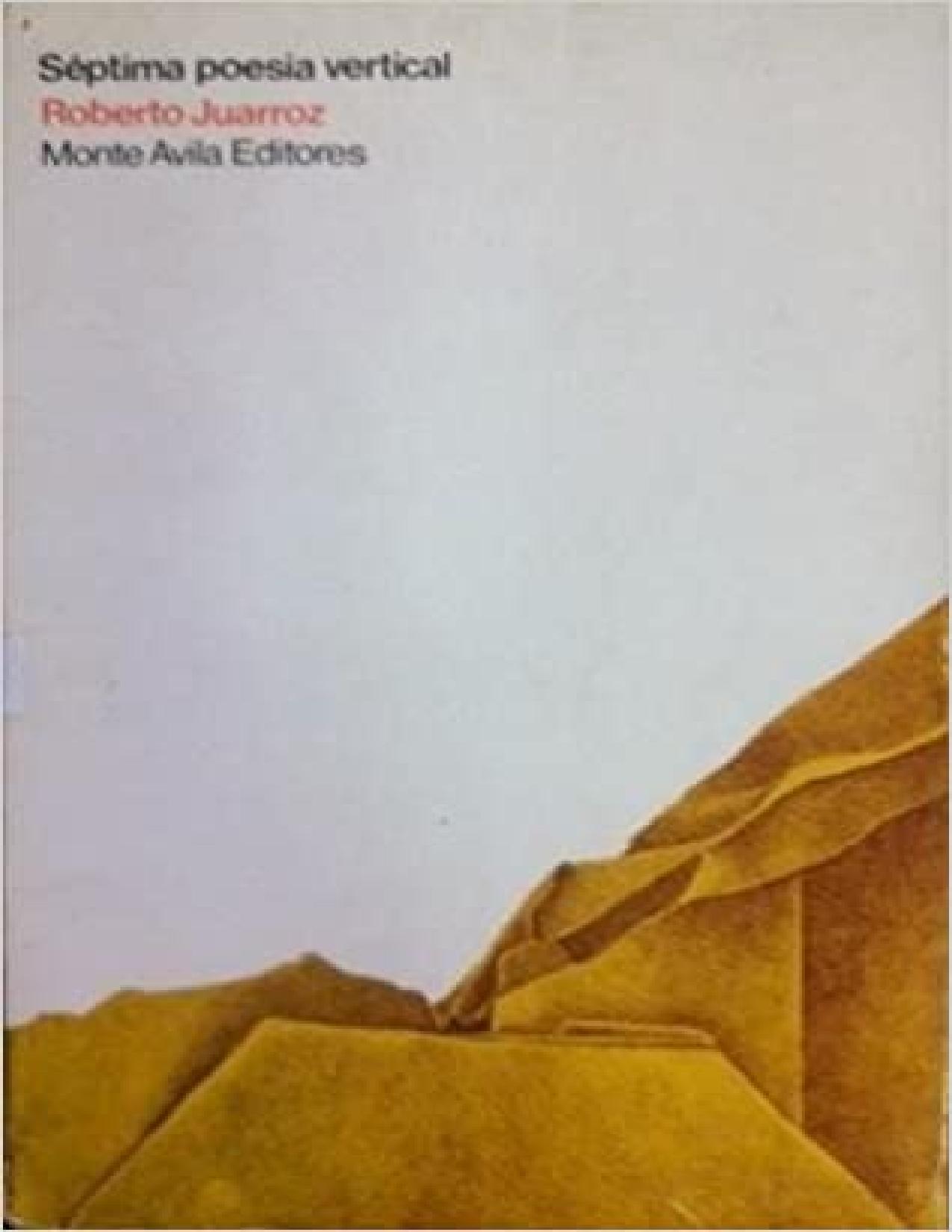 Séptima Poesía Vertical de Roberto Juarroz, portada del libro