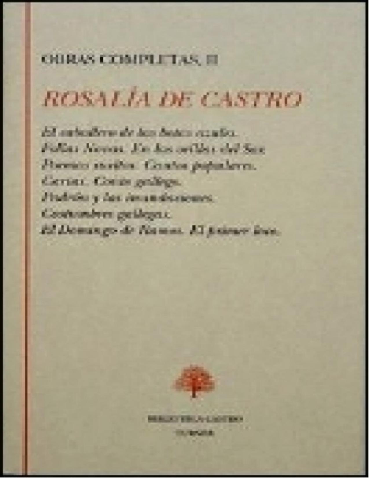 Cartas de Rosalia de Castro, portada del libro