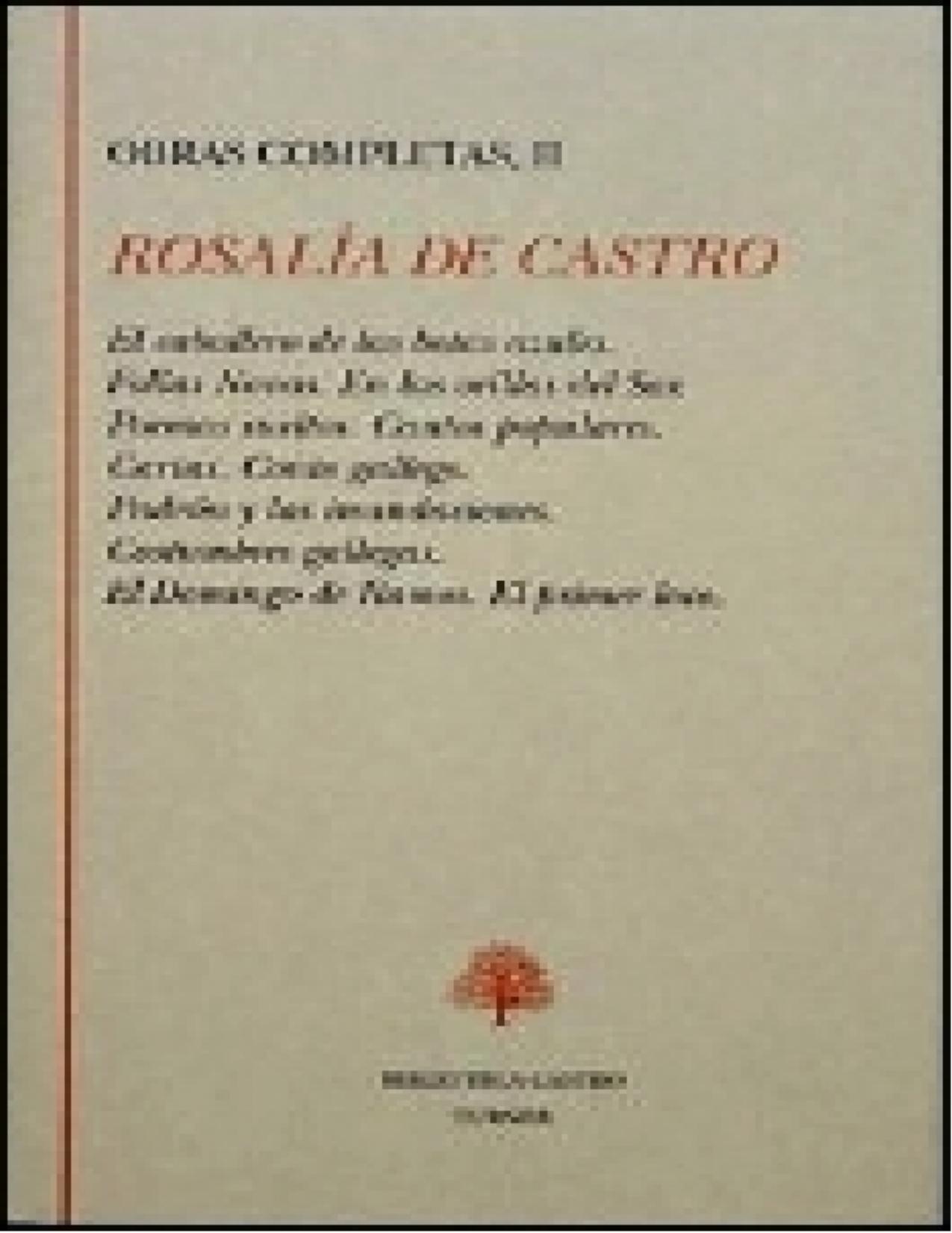 Poemas sueltos [6144] de Rosalia de Castro, portada del libro