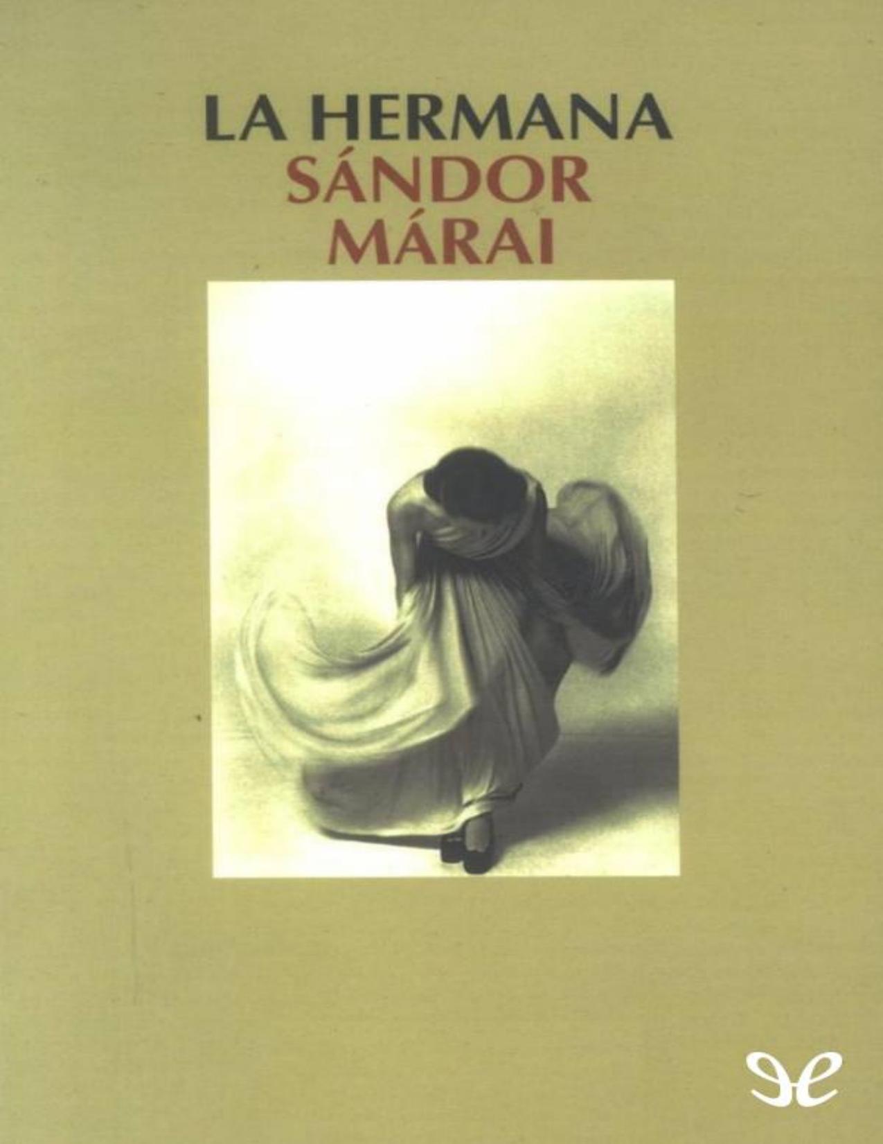 La hermana de Sándor Márai, portada del libro