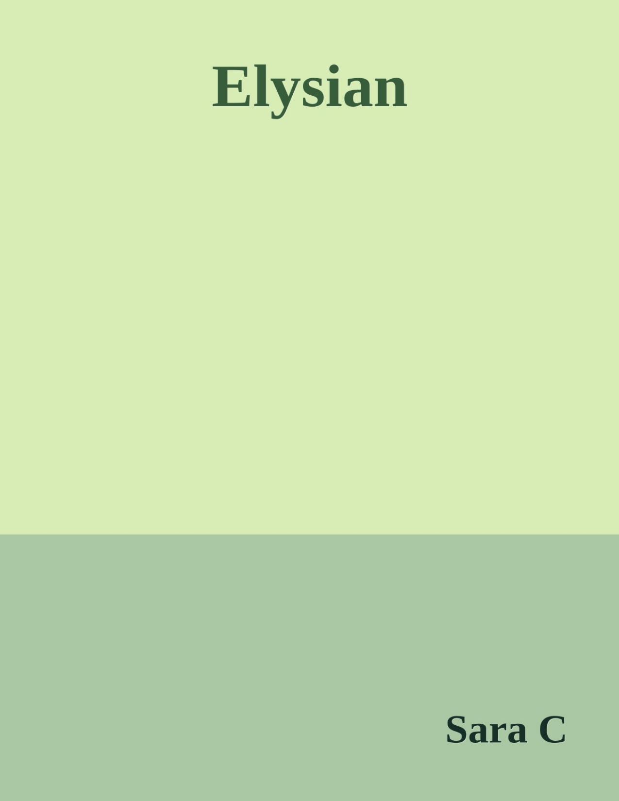 Elysian de Sara C, portada del libro