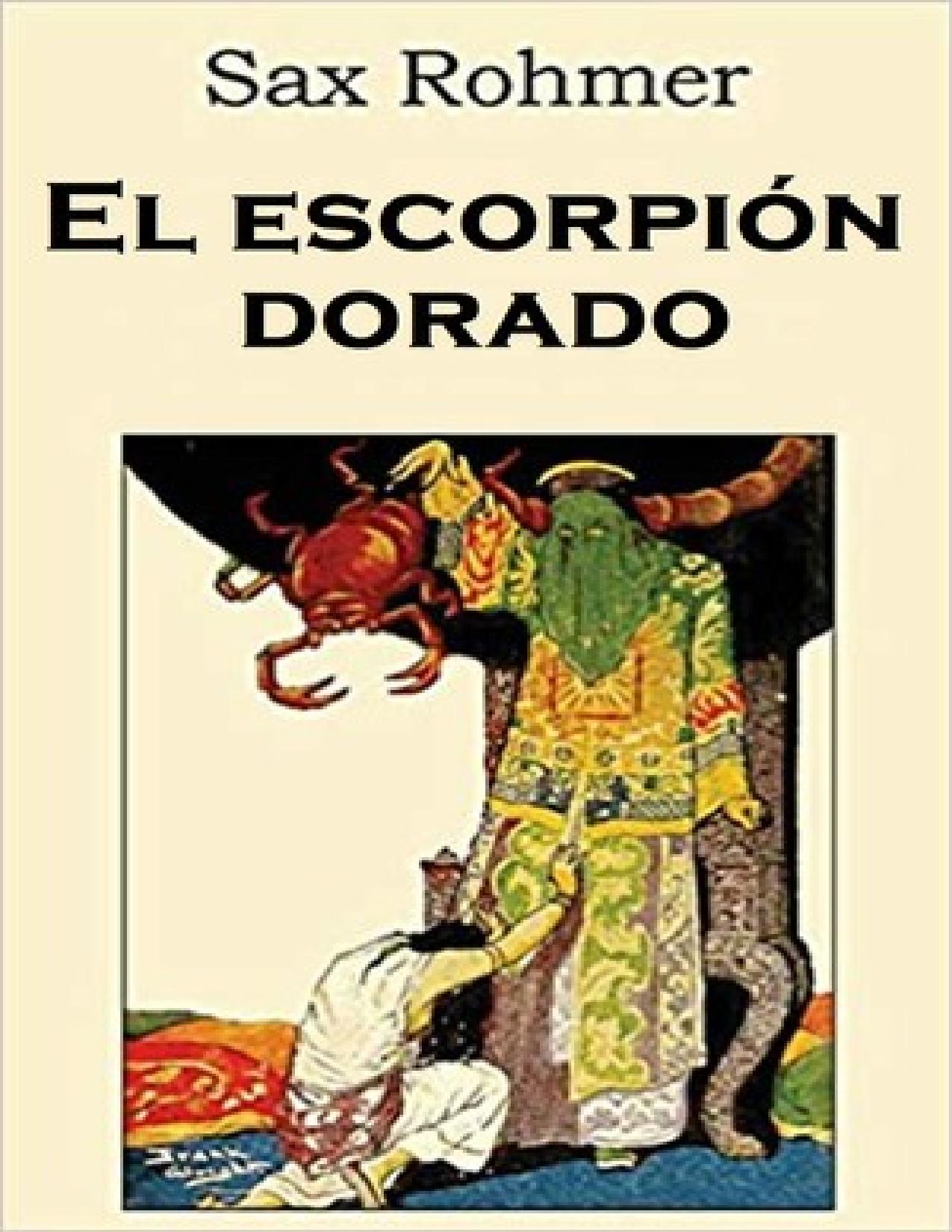 El escorpión dorado de Sax Rohmer, portada del libro