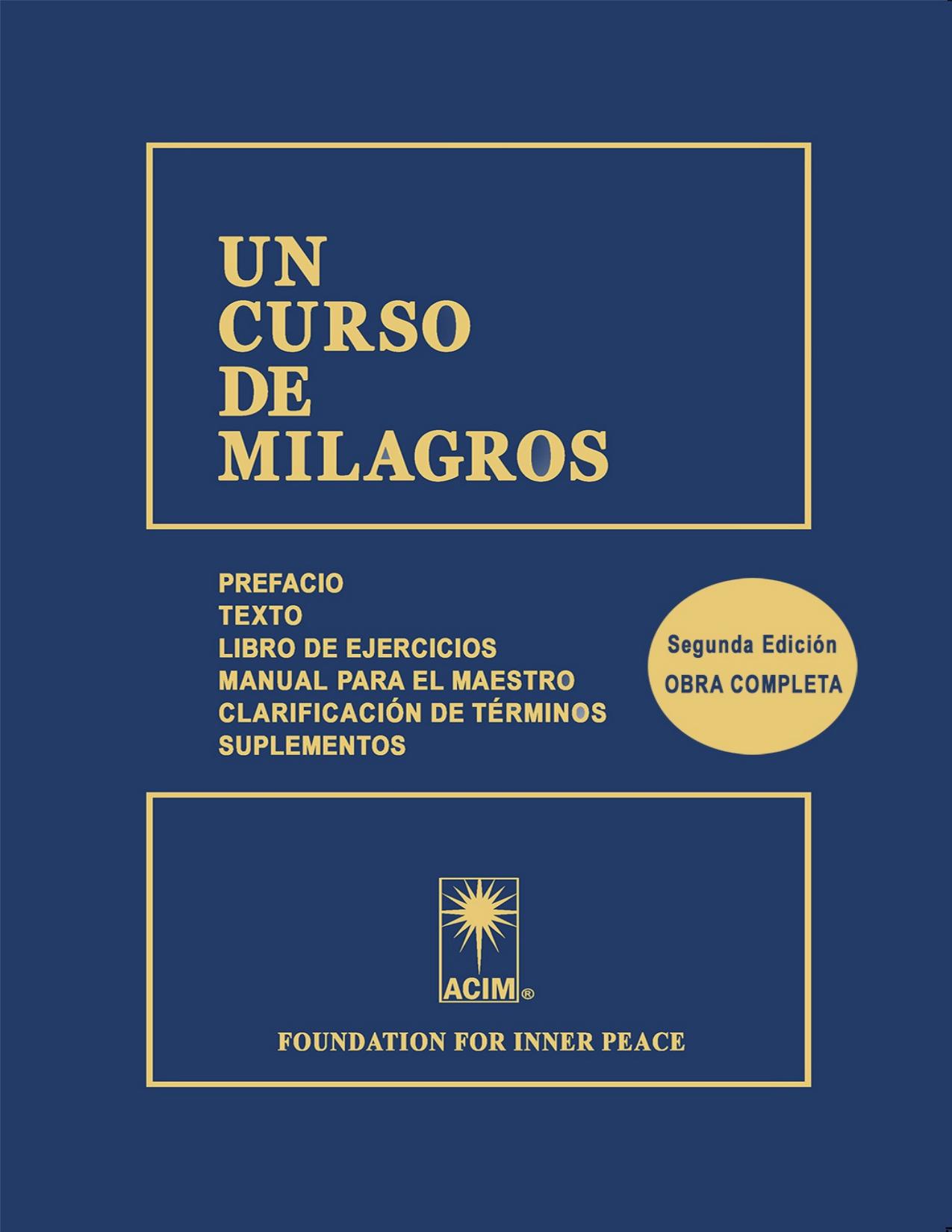 UN CURSO DE MILAGROS de Dr. Helen Schucman, portada del libro