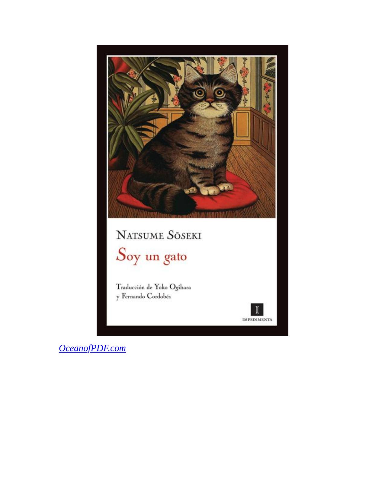 Soy un Gato de Sōseki Natsume, portada del libro