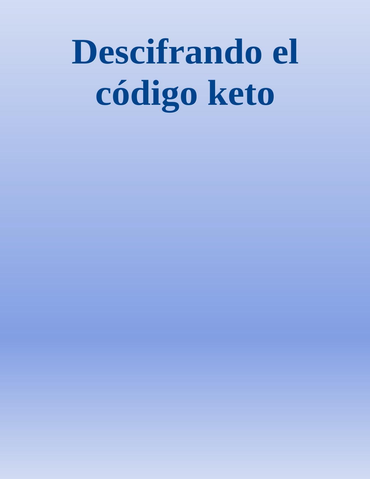 Descifrando el código keto de Steven R Gundry, portada del libro