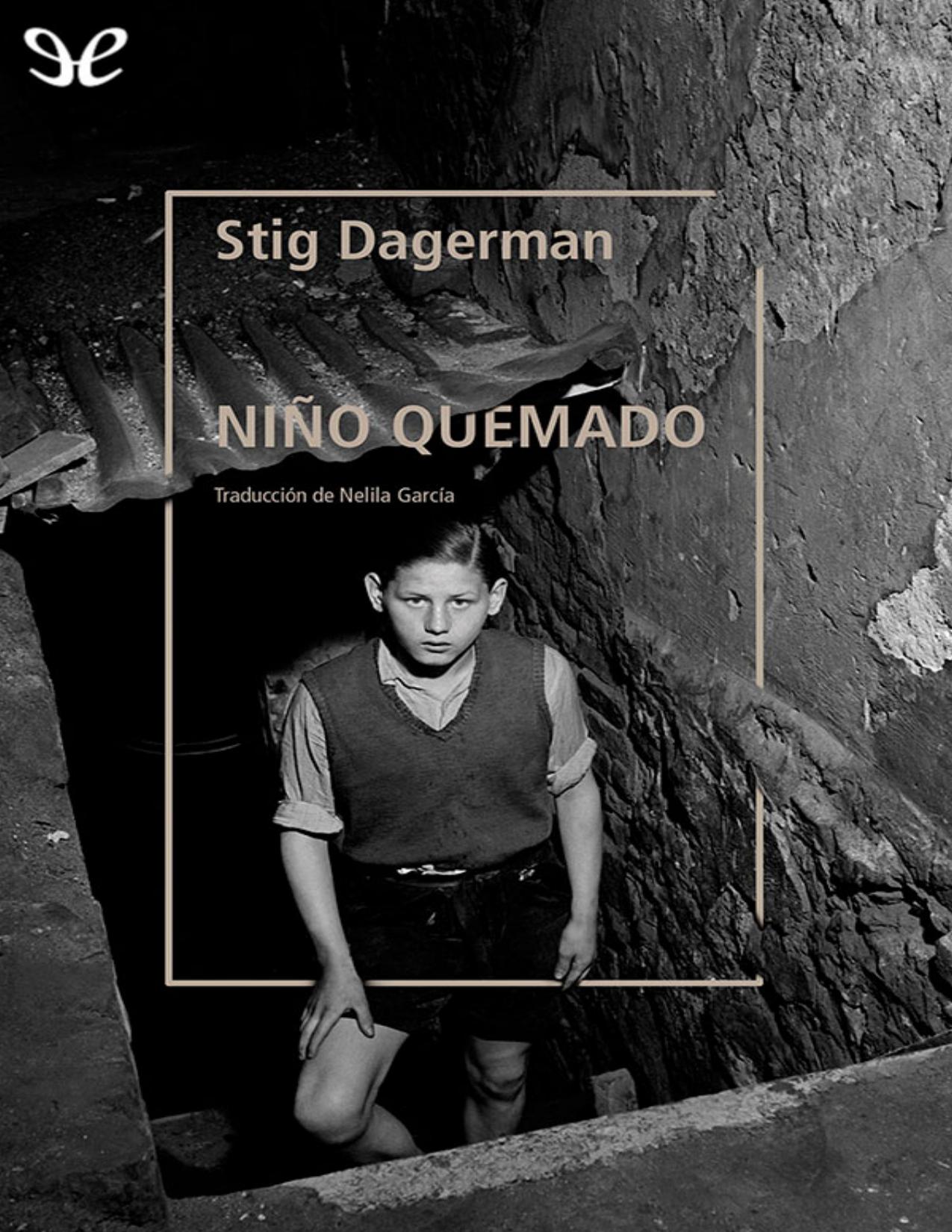Niño quemado de Stig Dagerman, portada del libro