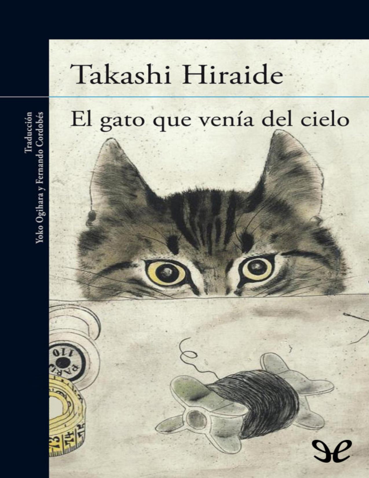 El gato que venía del cielo de Takashi Hiraide, portada del libro
