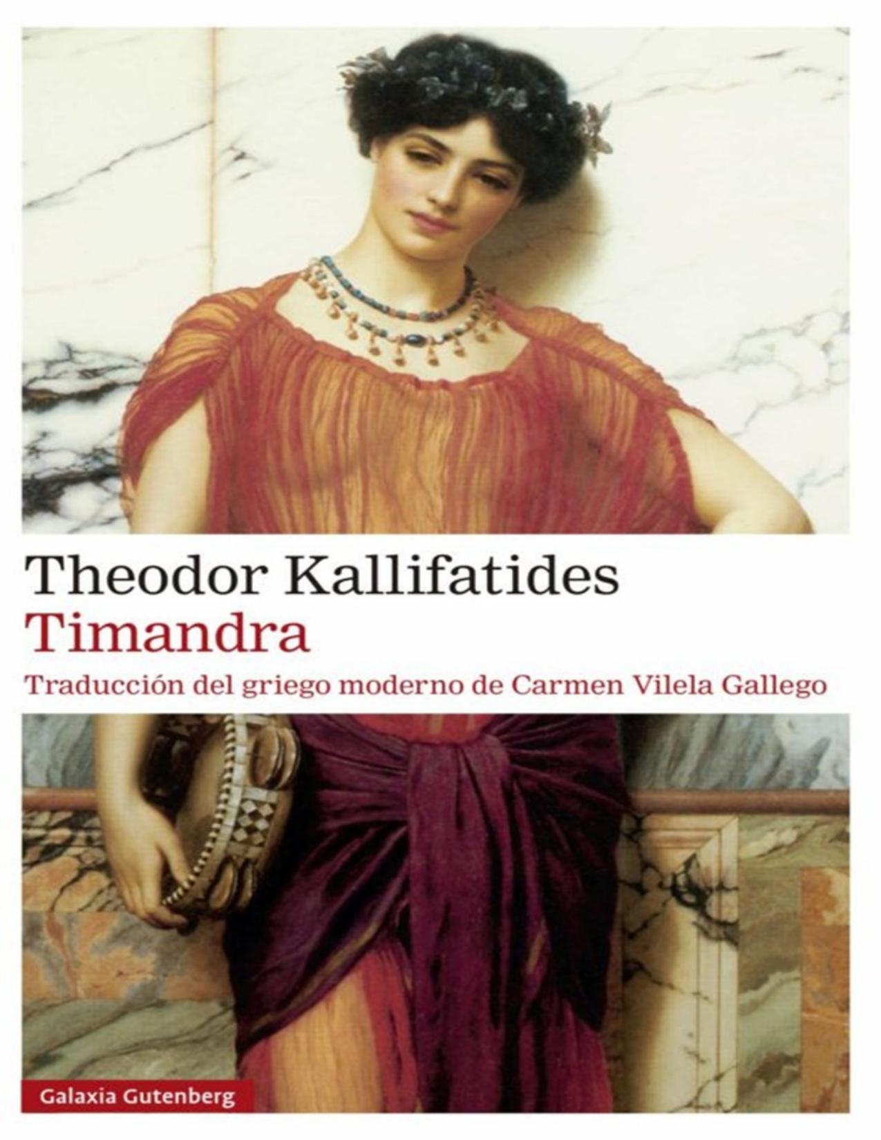 Timandra de Theodor Kallifatides, portada del libro