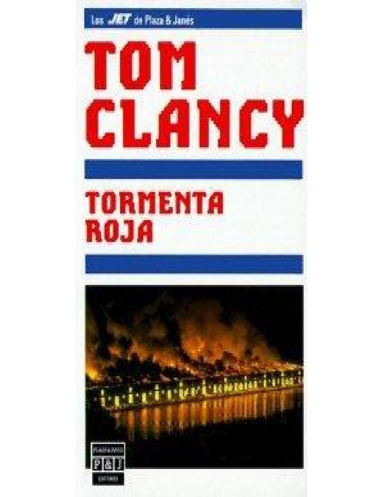 Tormenta roja de Tom Clancy, portada del libro