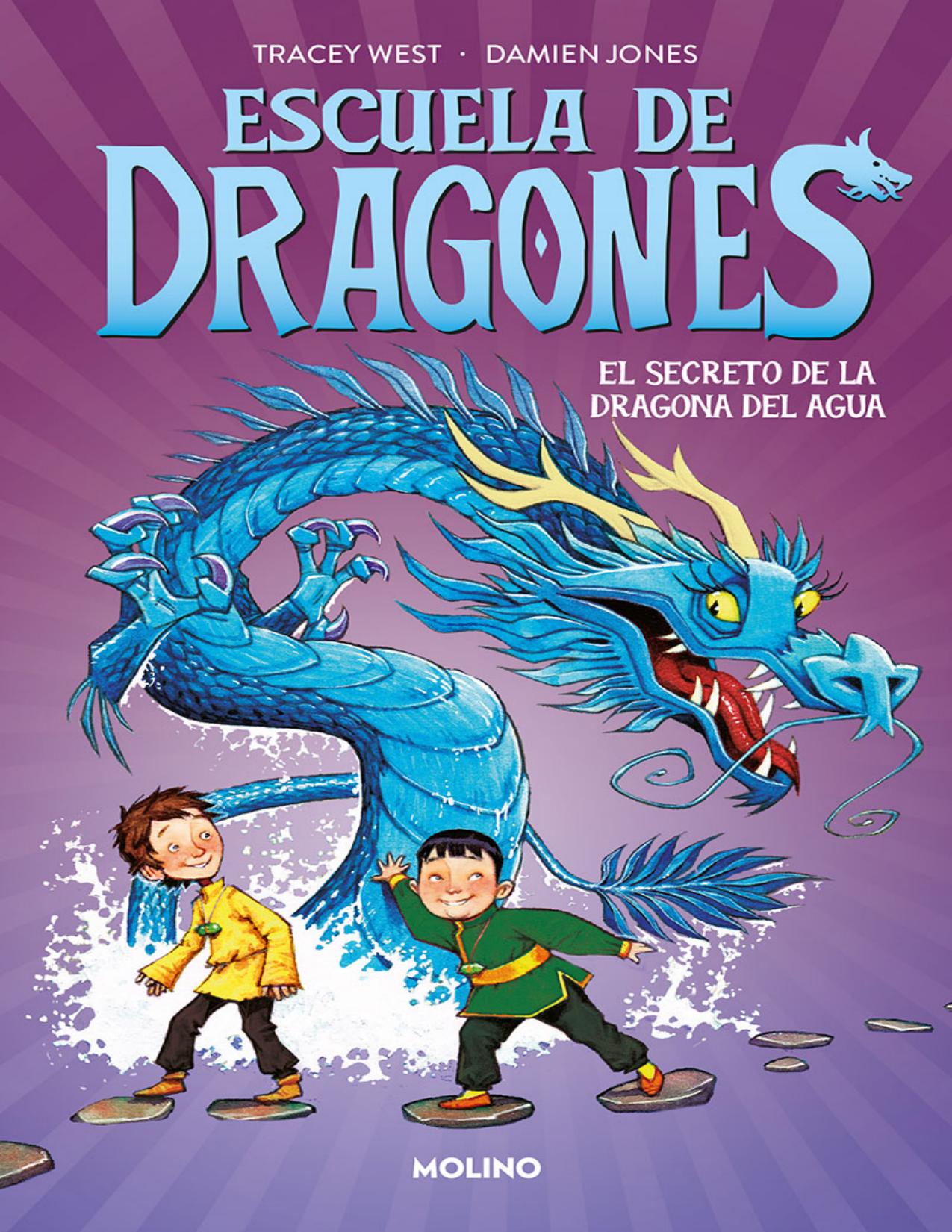 Escuela de dragones 3--El secreto de la dragona del agua de Tracey West, portada del libro