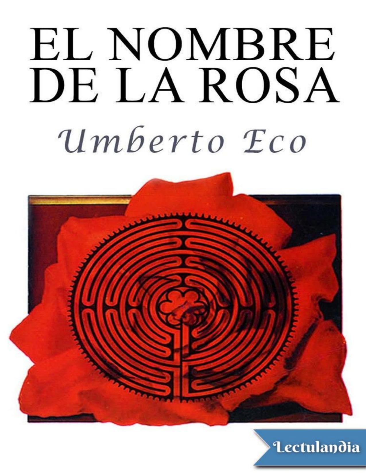 El nombre de la rosa de Umberto Eco, portada del libro