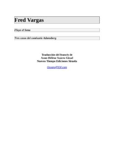 Portada de Comisario Adamsberg 05 - Fluye El Sena: Tres Casos Del Comisario Adamsberg