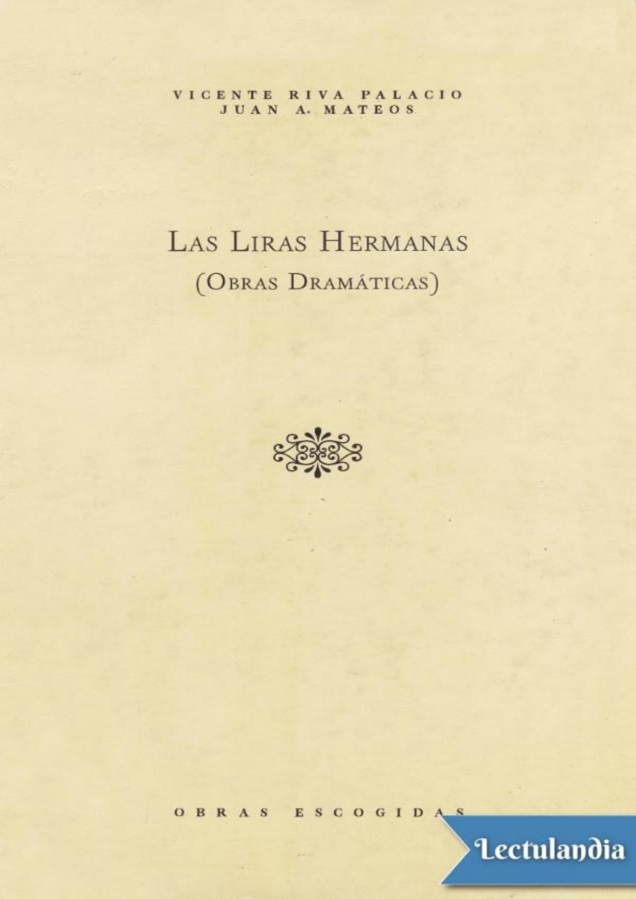 Las Liras Hermanas de Vicente Riva Palacio, portada del libro