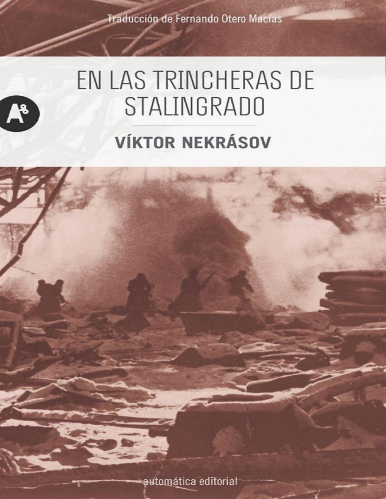 En las trincheras de Stalingrado de Viktor Nekrasov, portada del libro