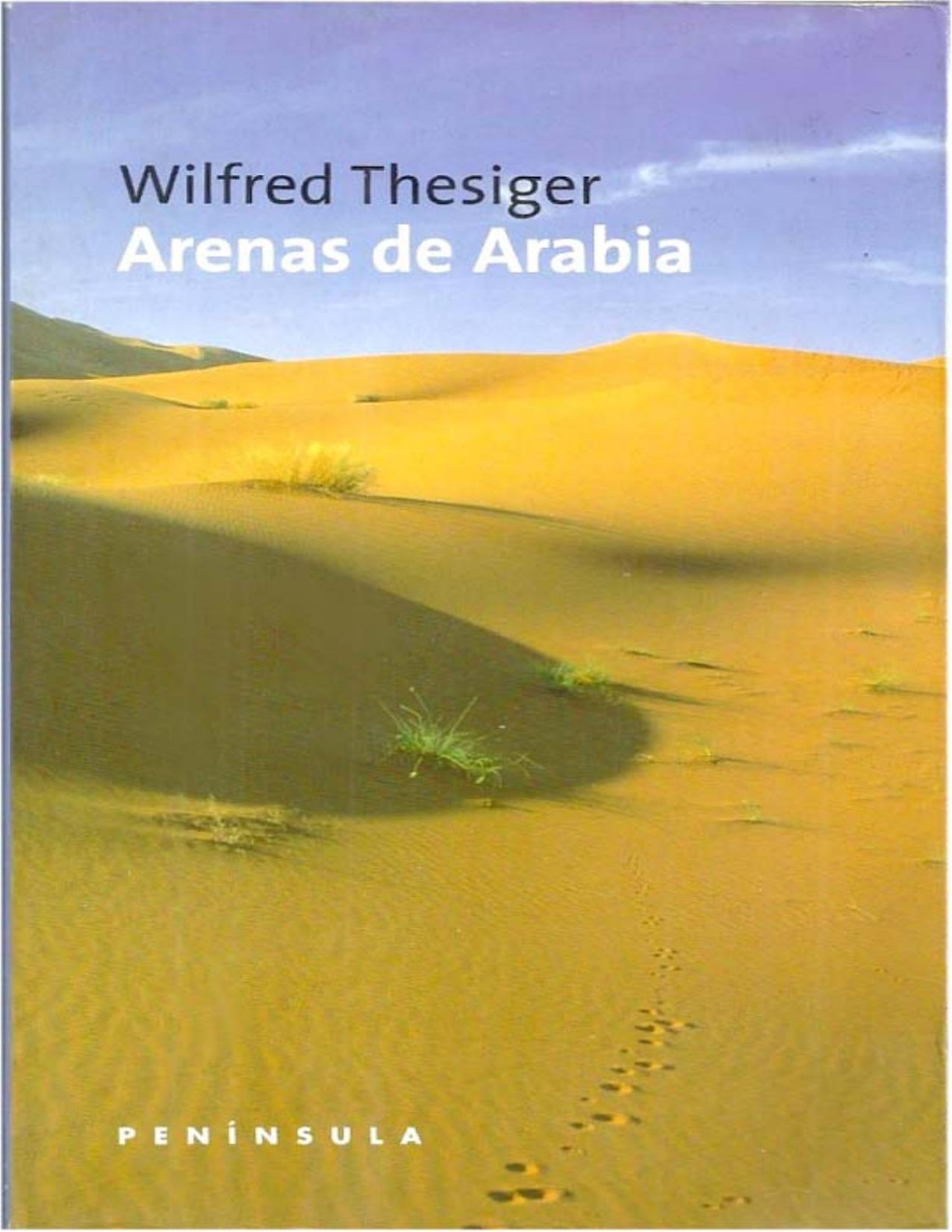 Arenas de Arabia de Wilfred Thesiger, portada del libro