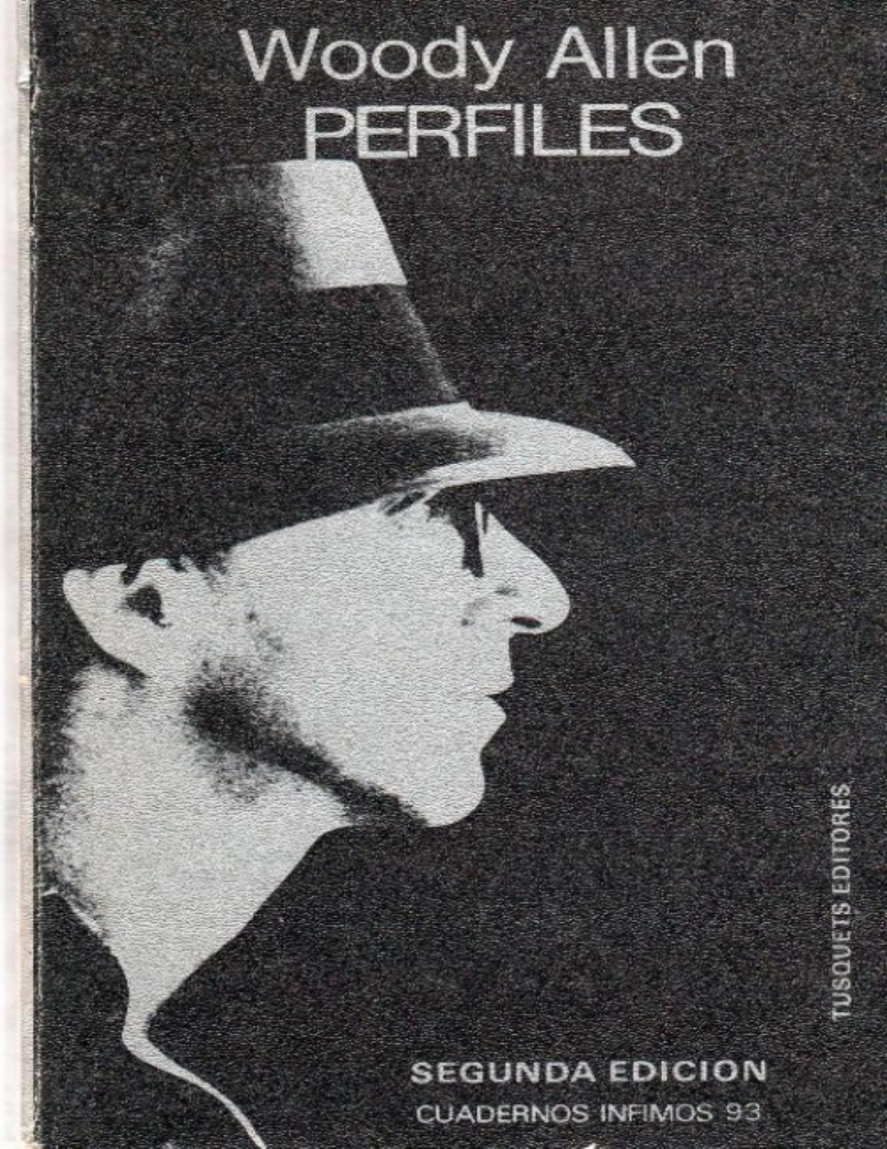 Perfiles de Woody Allen, portada del libro
