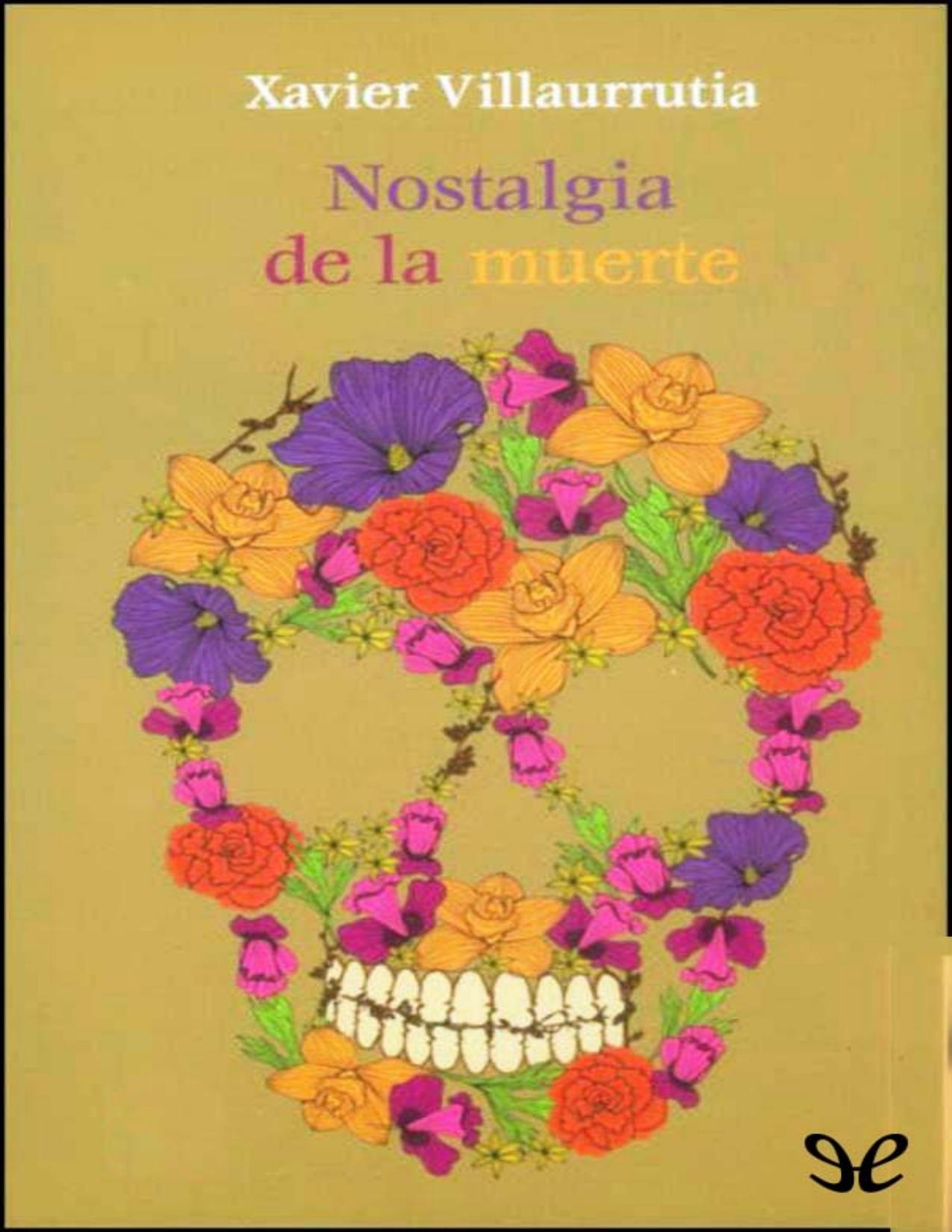 Nostalgia de la muerte de Xavier Villaurrutia, portada del libro