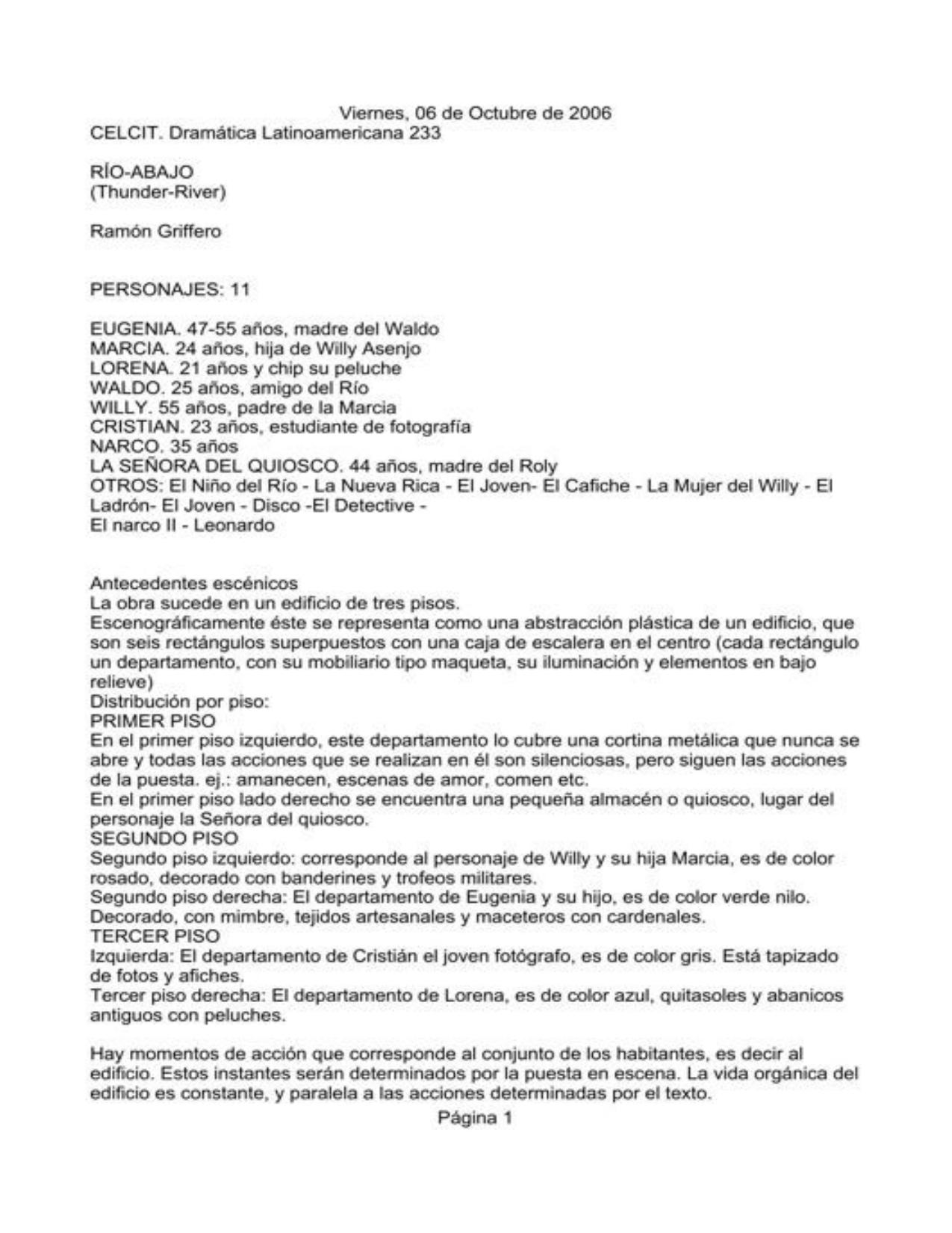 (dla233. Río abajo - Ramon Griffero - Bloc de notas) de abosio, portada del libro