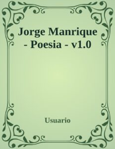 Portada de Jorge Manrique - Poesia - v1.0