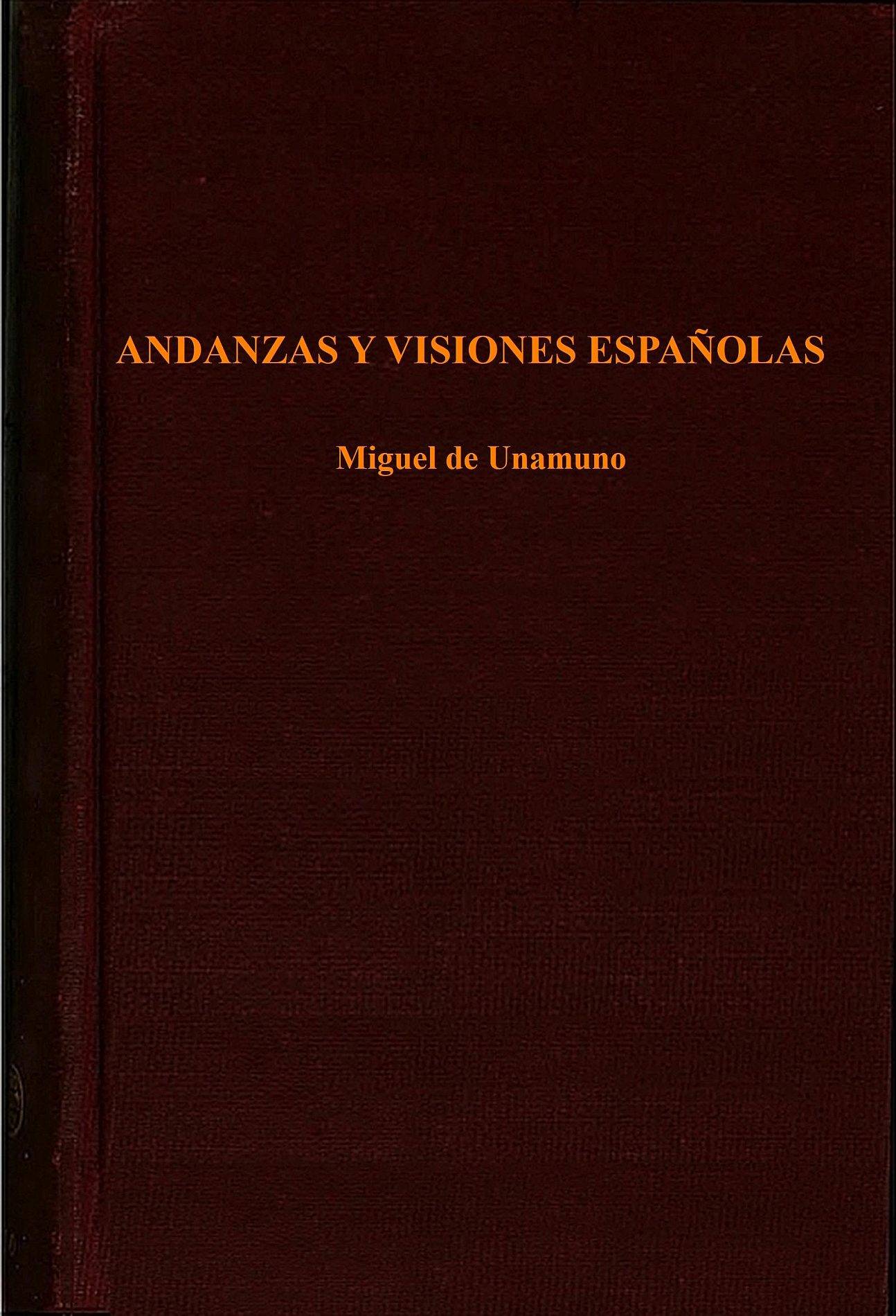 Andanzas y visiones españolas de Miguel de Unamuno, portada del libro