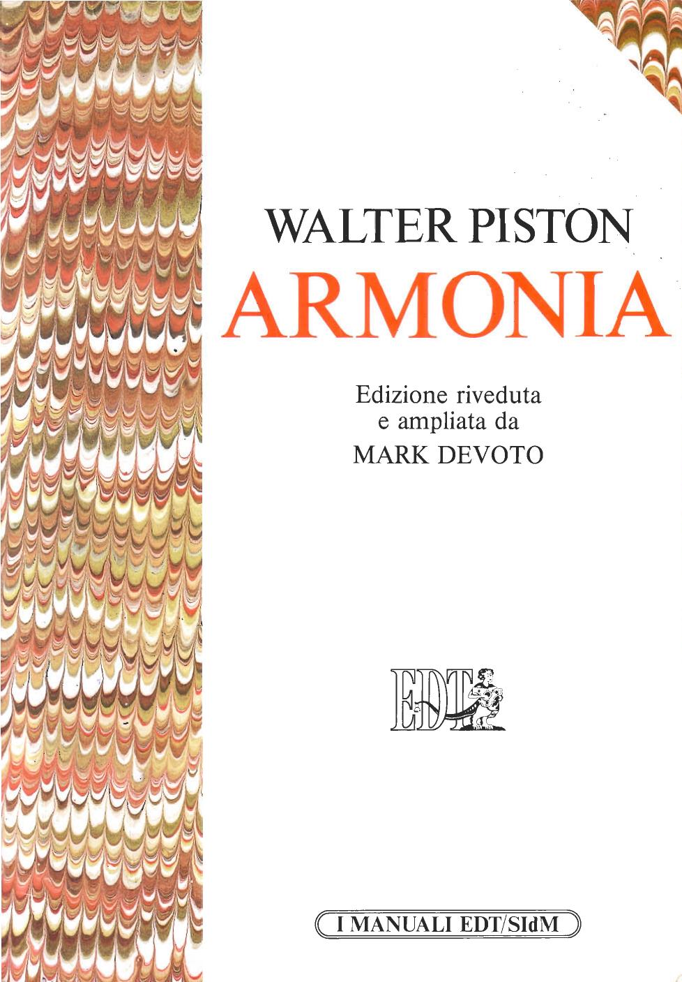 Armonia de Walter Piston, portada del libro