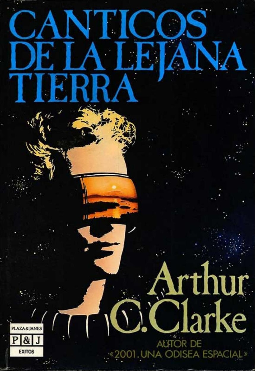 Canticos de la lejana Tierra de Arthur C. Clarke, portada del libro