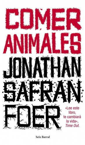 Comer animales de Jonathan Safran Foer, portada del libro