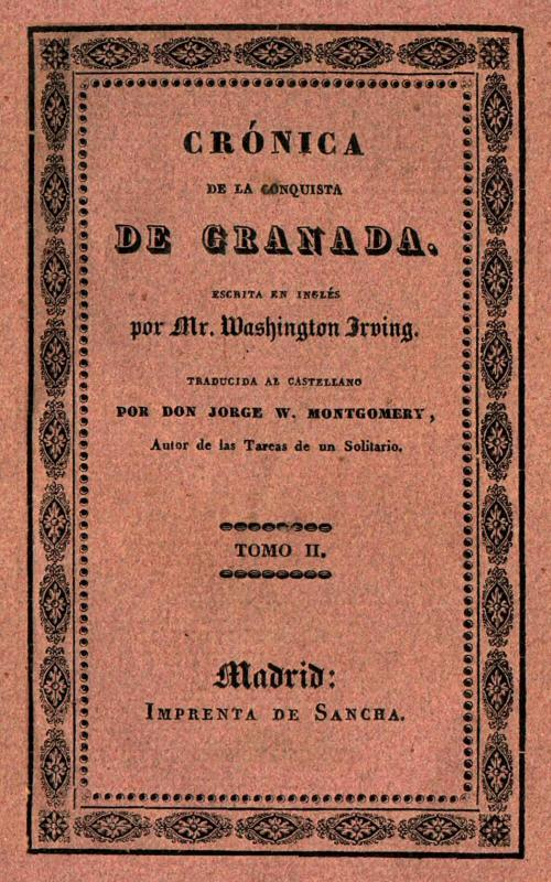 Crónica de la conquista de Granada (2 de 2) de Washington Irving, portada del libro