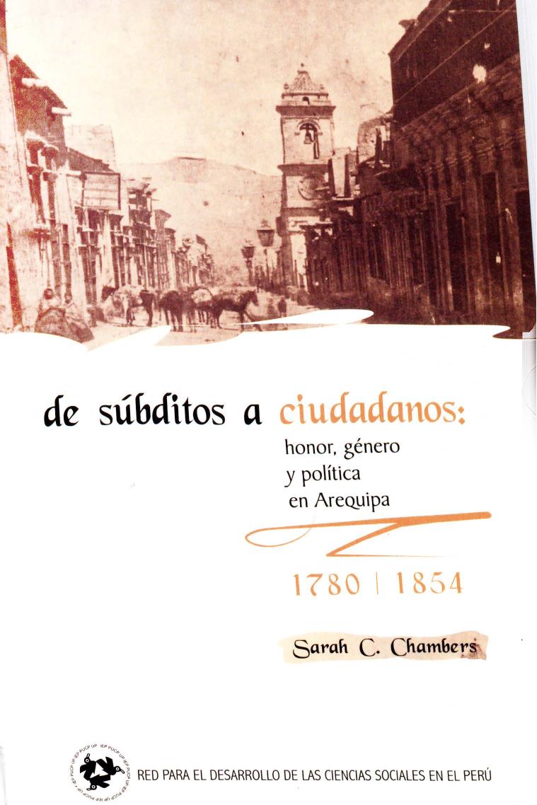 De subditos a ciudadanos de Sarah C Chambers, portada del libro