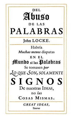 Del abuso de las palabras de John Locke, portada del libro