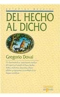 Del hecho al dicho de Gregorio Doval, portada del libro