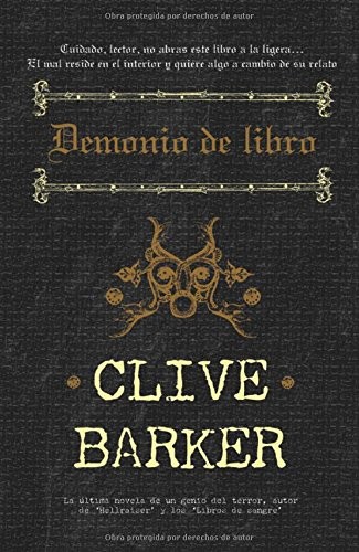 Demonio de libro de Clive Barker, portada del libro
