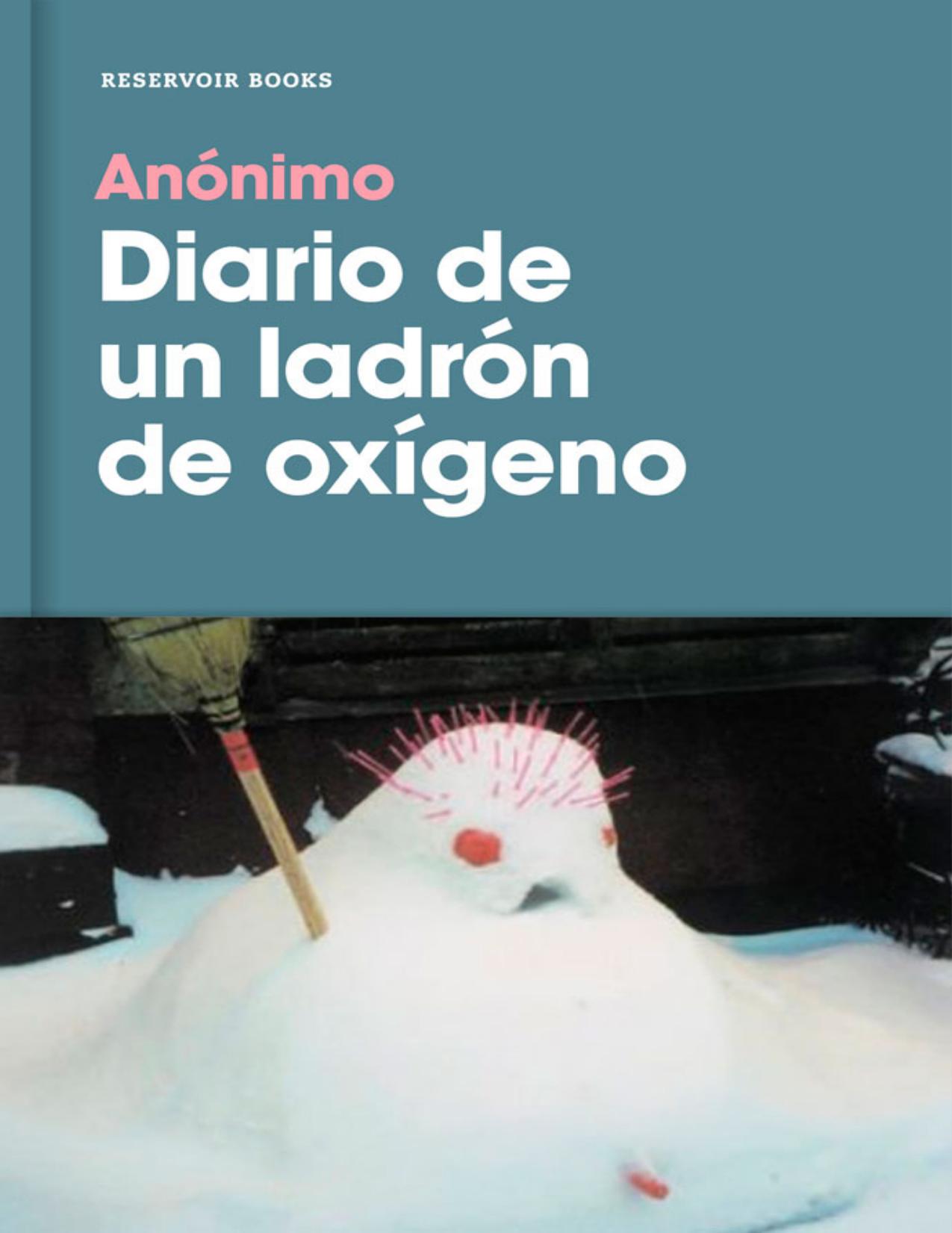 Diario de un ladrón de oxígeno, portada del libro