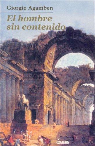 El hombre sin contenido de Giorgio Agamben, portada del libro