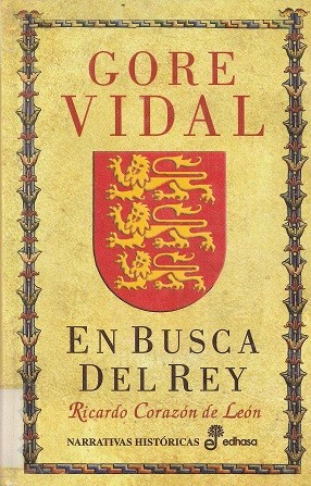 En busca del rey de Gore Vidal, portada del libro
