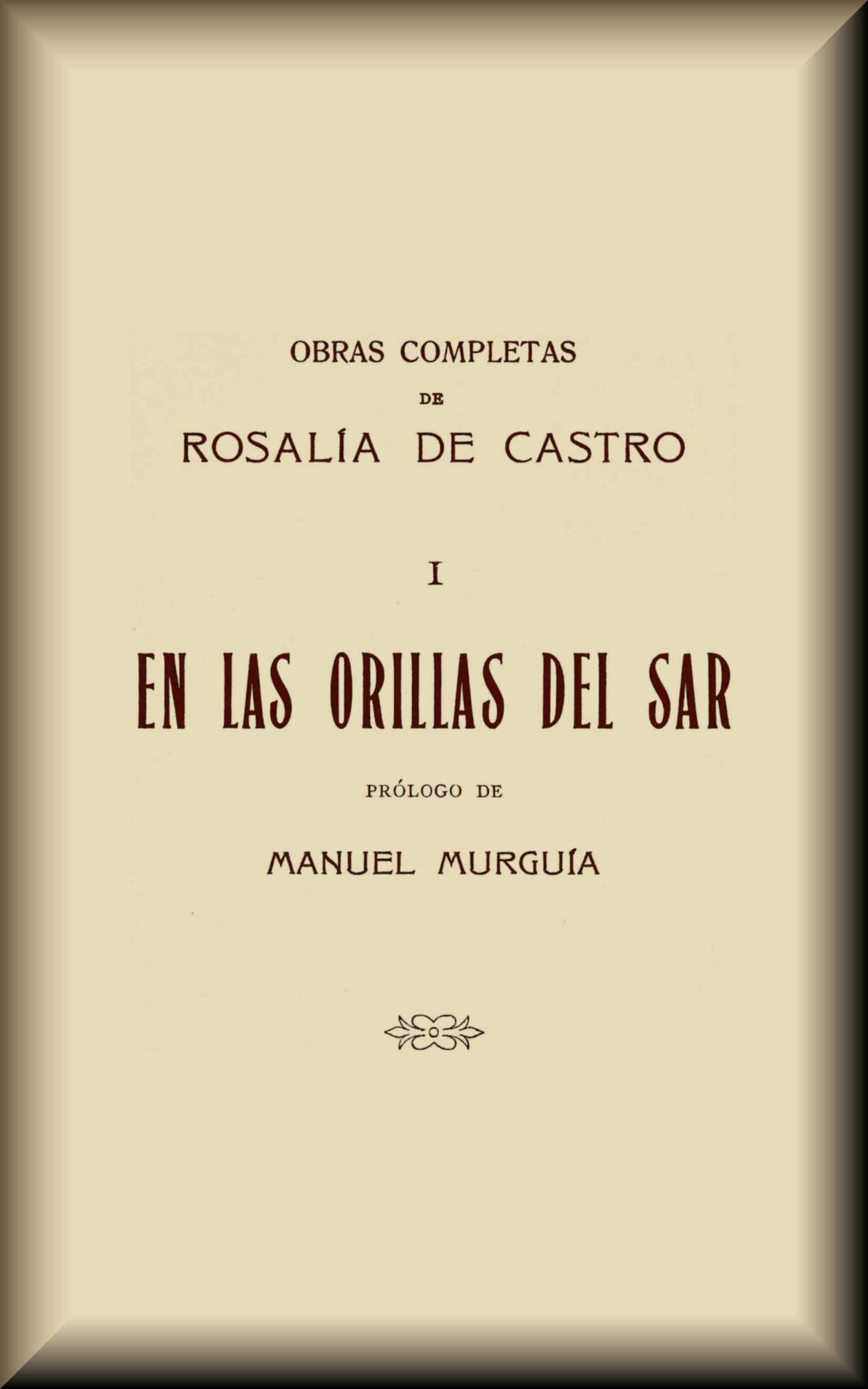En las orillas del Sar de Rosalia de Castro, portada del libro