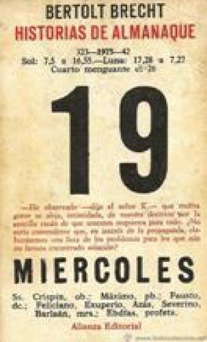 Historias de almanaque de Bertolt Brecht, portada del libro