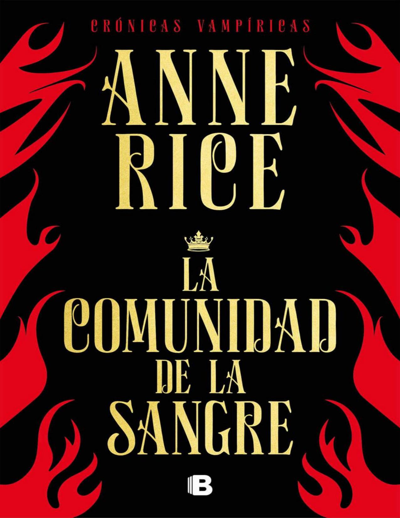 La comunidad de la sangre (Cronicas de Anne Rice, portada del libro