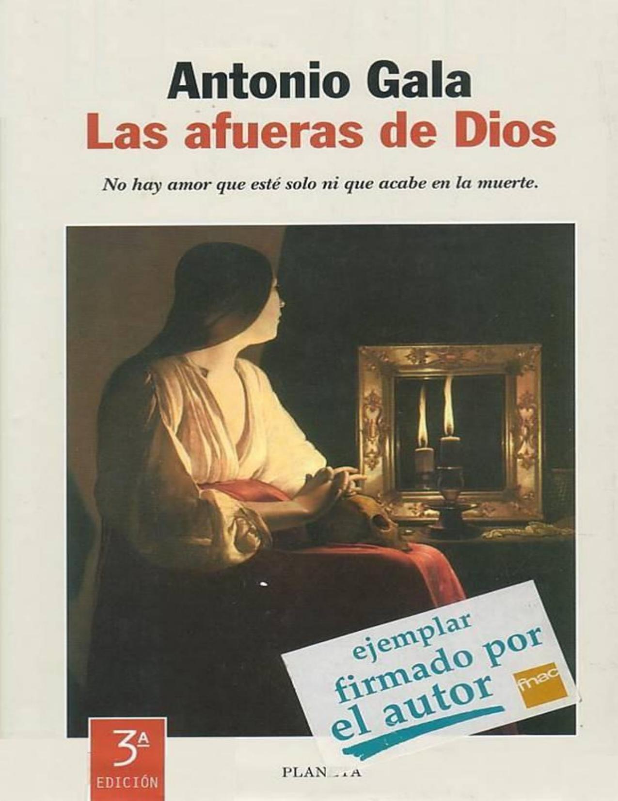 Las afueras de Dios de Antonio Gala, portada del libro