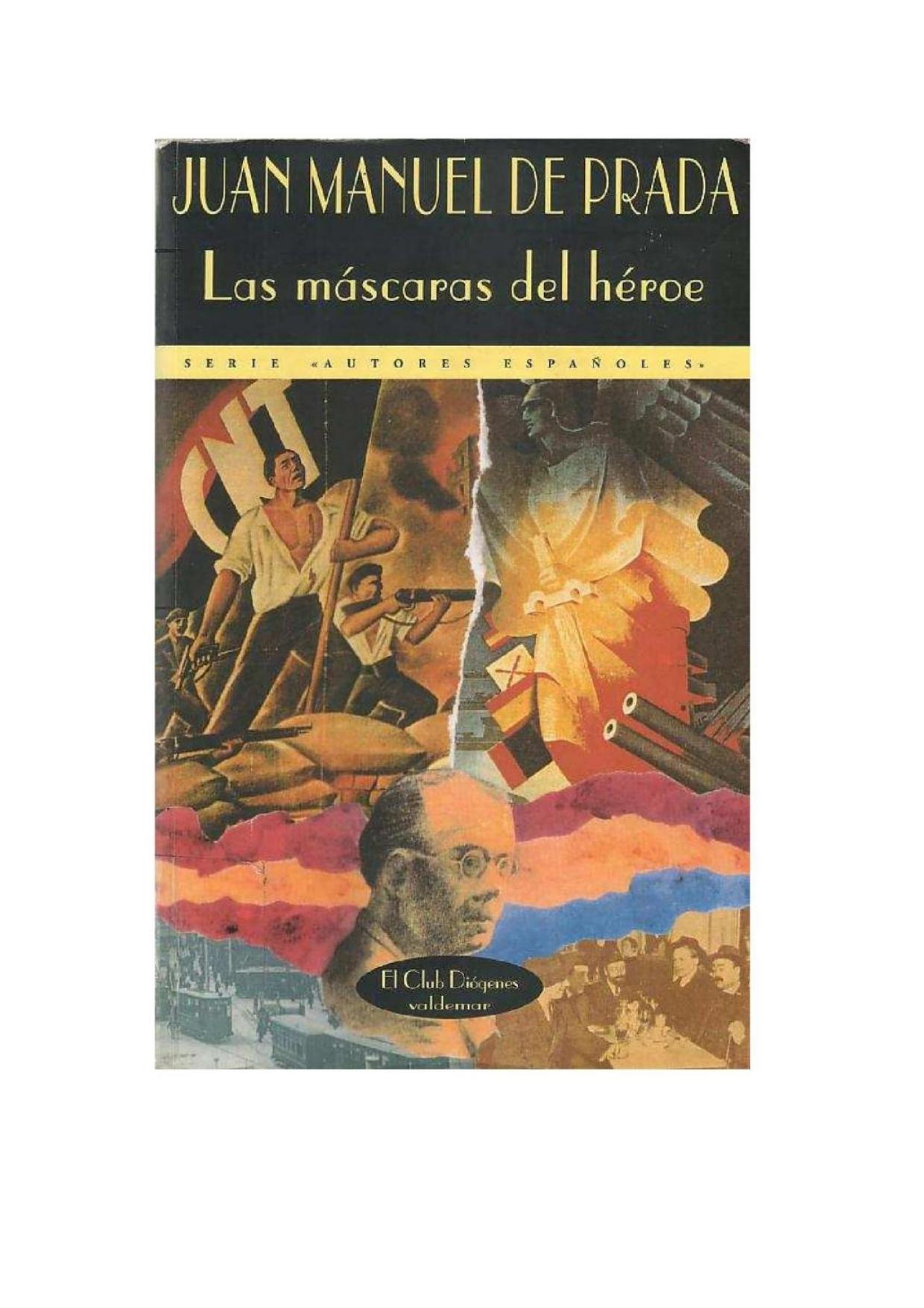 Las mascaras del heroe de Juan Manuel de Prada, portada del libro
